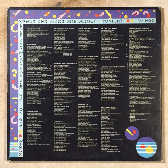 Wings - “Venus And Mars” Vinyl LP (Paul McCartney) - Picture 2 of 5